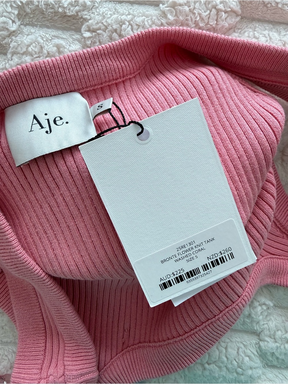 Aje Bronte Ribbed Floral Applique Tank Top - Picture 5 of 5